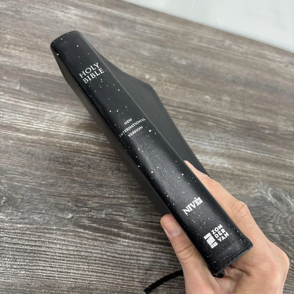 Holy Bible NIV Thinline Reference Large Print Black Leather Indexed Zondervan